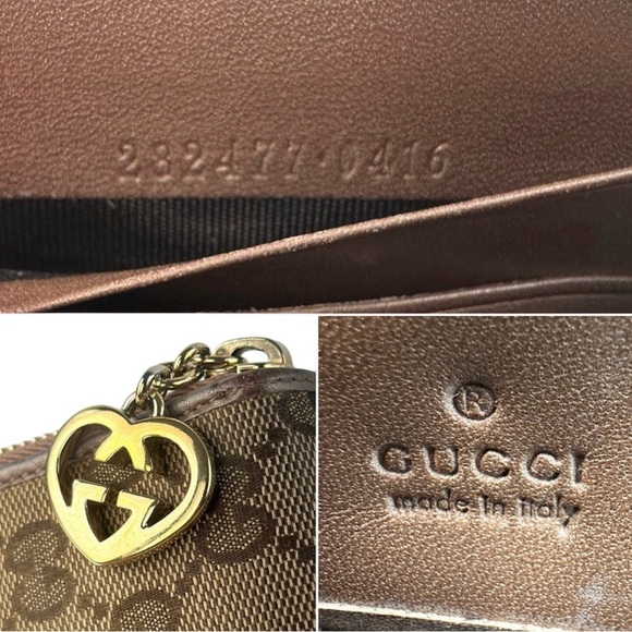 GUCCI GG Logo Canvas Zip Around Long Wallet - Picture 8 of 8